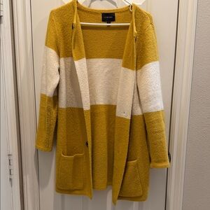 Love Tree Mustard and Cream Striped Cardigan